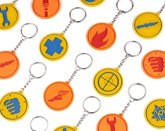 TF2 Class Emblem Keychain | 3D Printed Double-Sided Icon