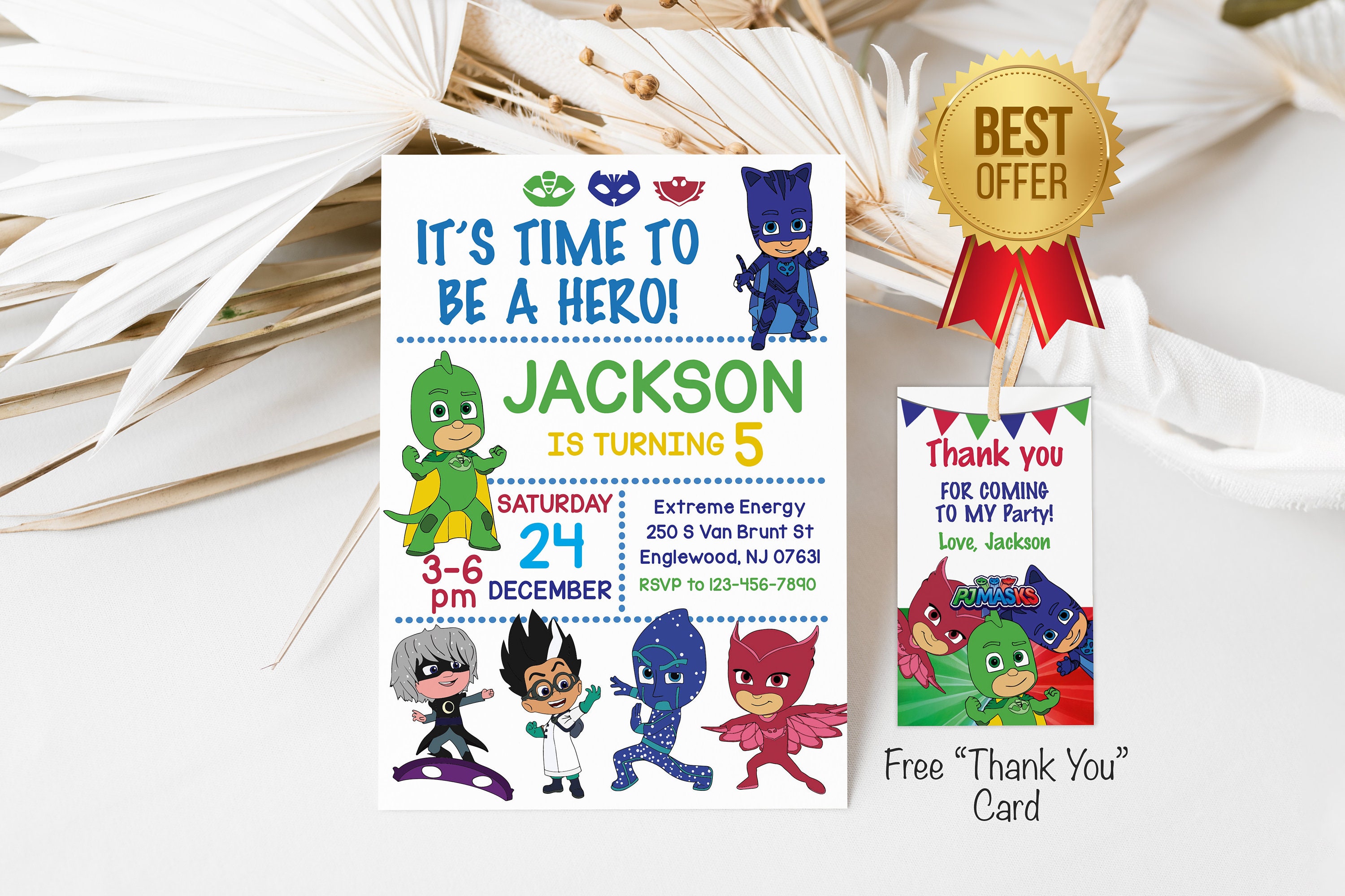 Pj Mask Labels - Etsy