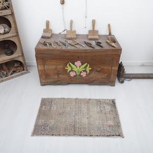 2x3 Door mat, Entryway Rug, 2x3 Small Rug, Bath Mat,Kitchen Rug, Bathroom Rug,Turkish Mini Rug,Turkish Doormat Rug, Vintage Doormat Rug,3665