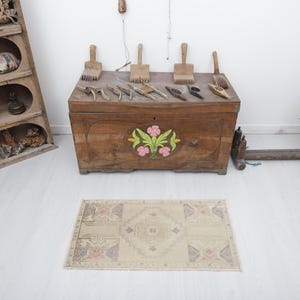 2x3 Small Rug, 2x3 Mini Rug, Anatolian Rug, Turkish Mini Rug,Turkish Small Rug, Vintage Small Rug, 2x3 Door Mat Rug, Oushak Small Rug, 567