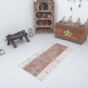 Home Decor Rug, Small Rug, 2x5 Turkish Rug, Kids Rug, Anatolian Rug,2x5 Oushak Rug,Vintage Rug,Hadwoven Rug,Home Rug,Boho Rug,Area Rug,19362