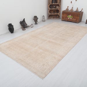 7x11 Oversize Rug, Oushak Rug,7x11 Vintage Rug,Wool Rug,Turkish Oversize Rug,Turkish Rug,Vintage Oversize Rug,Anatolian Rug,Natural Rug,1146