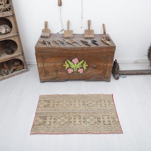 Mini tapis turc, tapis turc, mini tapis vintage, tapis en laine, paillasson oushak, 2 x 3 tapis anatolien, 2 x 3 paillasson, paillasson, 2 x 3 mini tapis, 162