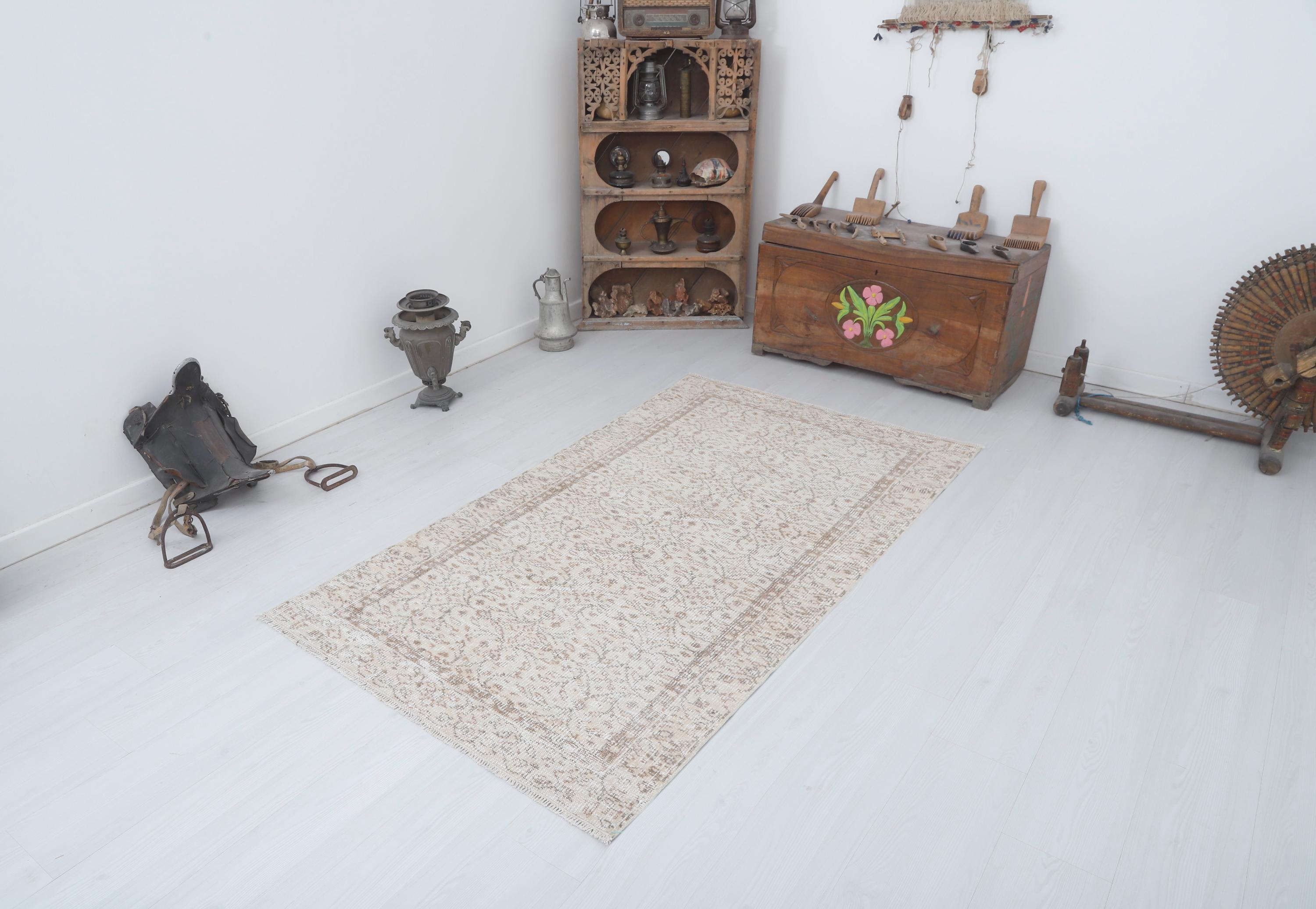 Alfombra vintage de Turquía, alfombra suave de 4 x 6, alfombra para sala de estar, alfombra antigua, alfombra turca de 4 x 6, alfombra vintage, alfombra de Anatolia, alfombra natural, alfombra descolorida, alfombra bohemia, 20066