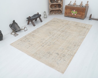 Türkischer Teppich 6x8, Vintage Teppich 6x8, Oushak Teppich, Teppich, anatolischer Teppich, weicher Teppich, türkischer Vintage Teppich, Oushak Teppich, handgemachter Teppich, türkischer Vintage Teppich, 15757