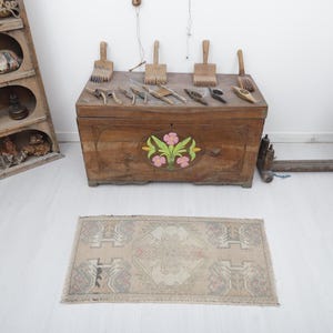 2x3, Small Rug, Old Mini Rug, 2x3 Anatolian Rug, Turkish Mini Rug,Door Mat Rug, Turkish Small Rug, Vintage Small Rug, Oushak Small Rug, 587