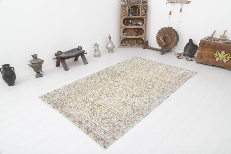 5x8 Area Rug, Colorful Rug, 5x8 Turkish Rug, Living Room Rug, Vintage