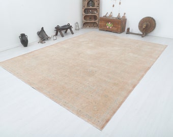 10x30 Teppich, Naturteppich, Antiker Teppich, Vintage Teppich, Neutral Teppich, Anatolischer Teppich,Türkischer Teppich,Boho Teppich,15254
