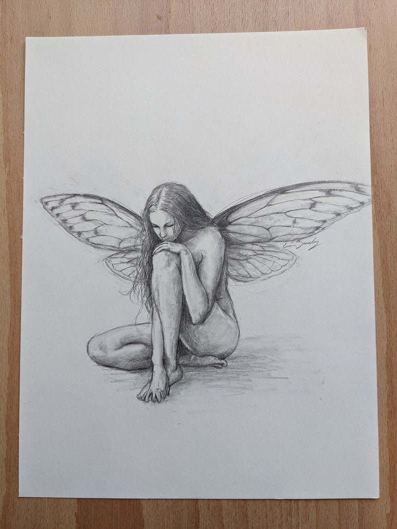 Dessin au crayon de fée image 2