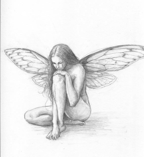 Pencil drawing fairies deals