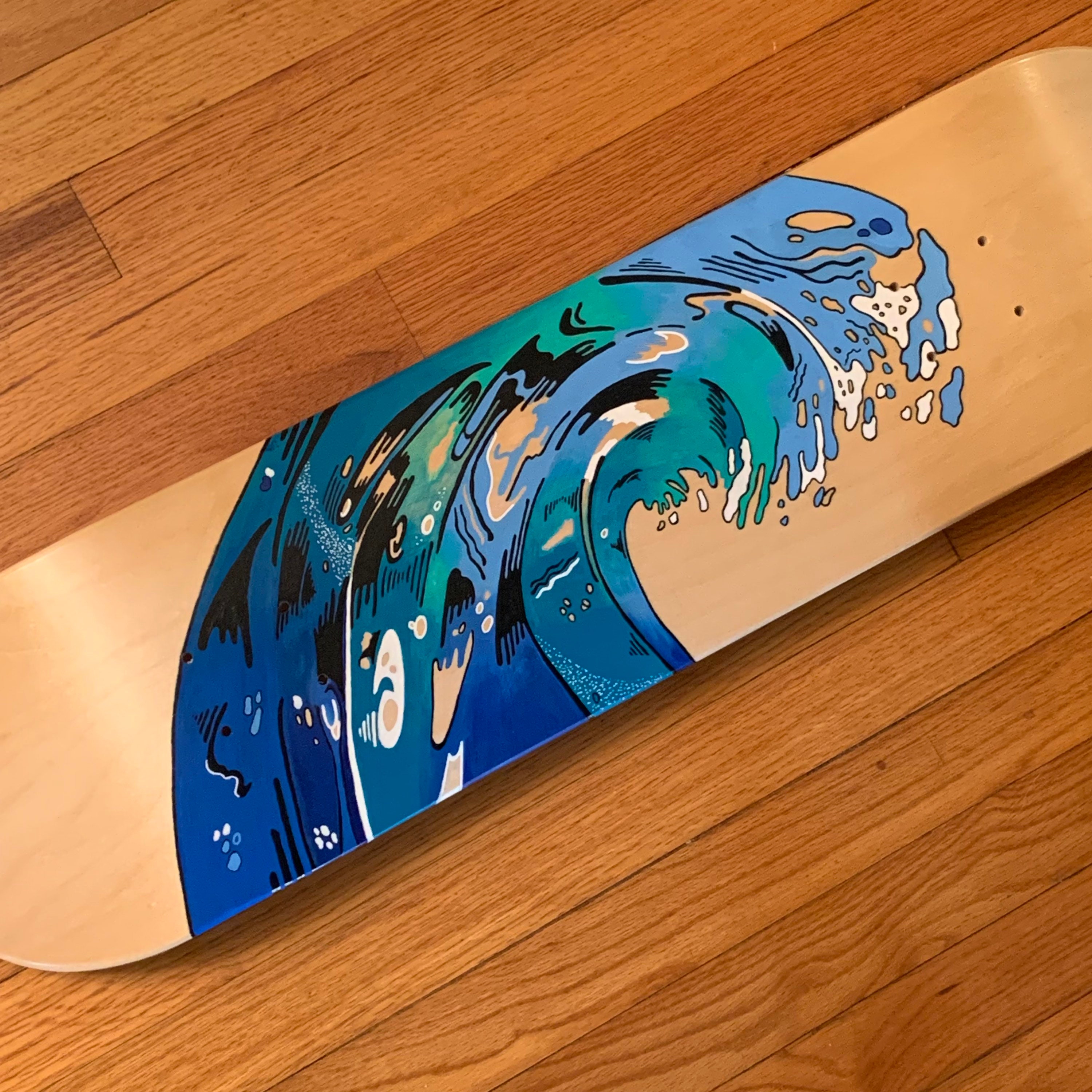 Custom Hand Painted Skateboard Deck Etsy
