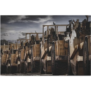 Heavy Equipment Canvas | Operator Print | Gift For Construction Worker | Office Wall Decor | Mechanical Canvas Print | Scraper Wall Decor