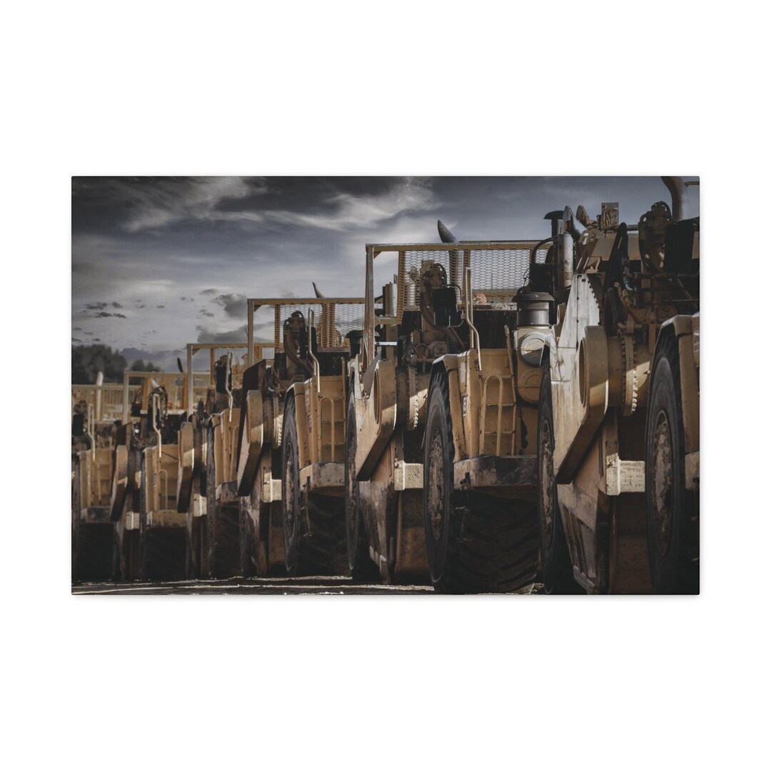 Heavy Equipment Canvas Operator Print Gift for Construction Worker Office Wall Decor Mechanical