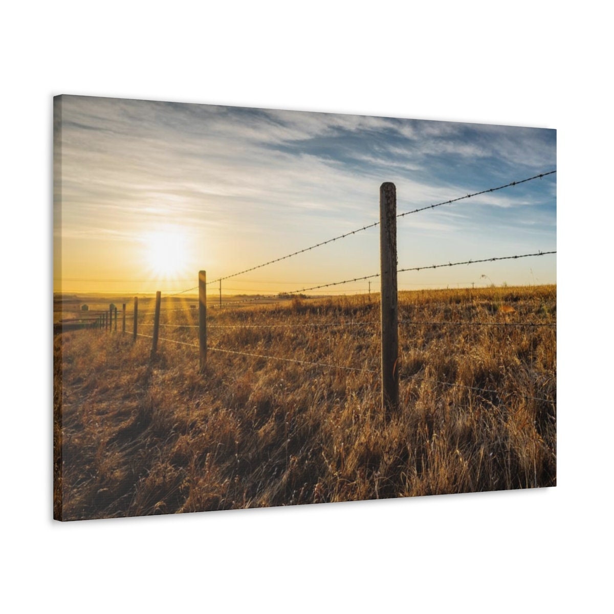 Lienzo con poste de cerca al atardecer / Decoración de granja / Impresión  de cerca de alambre de púas / Arte de alambre de púas / Decoración de  rancho / Impresión de, image size:1200x1200