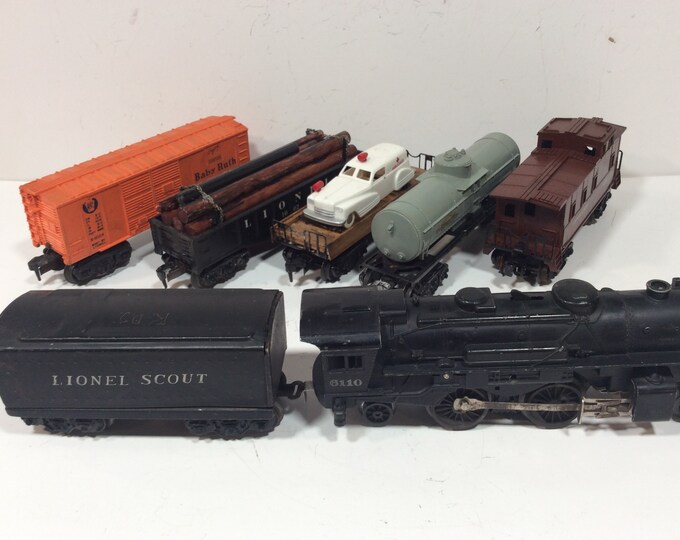 Lionel Scout Train Set 6110 Steam Engine With 5 Freight Cars 0 Scale Etsy