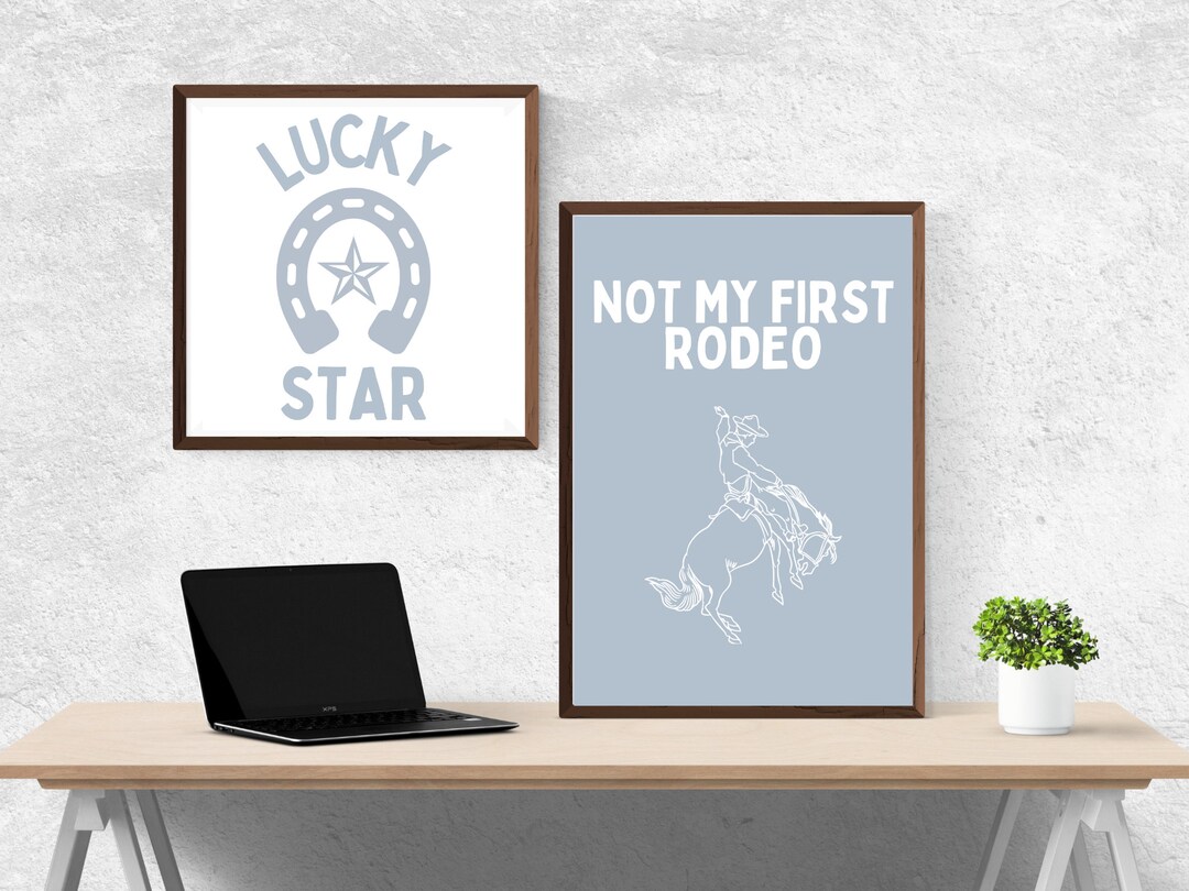 Trendy Coastal Cowgirl Wall Art Set of 6,trendy Aesthetic Print,lucky ...