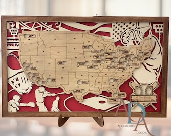 Major League Baseball Travel Park Map, MLB Stadium map