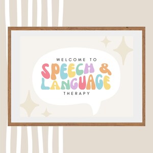 Welcome To Speech Groovy Retro Sign
