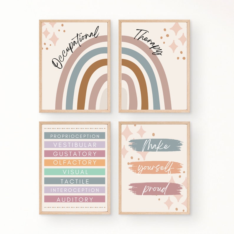Boho Themed Occupational Therapy Wall Art Decor Posters - Etsy