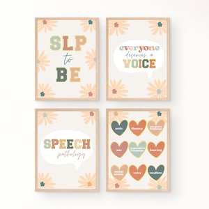 Boho Colors Varsity Letters Inspired by Stoney Clover Speech Language Graduate Wall Art