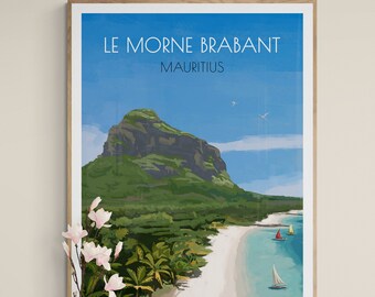 Le Morne Brabant Mauritius, A2 print
