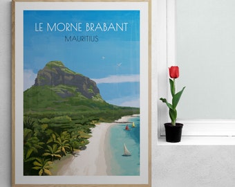 Le Morne Brabant Mauritius, A4 Print