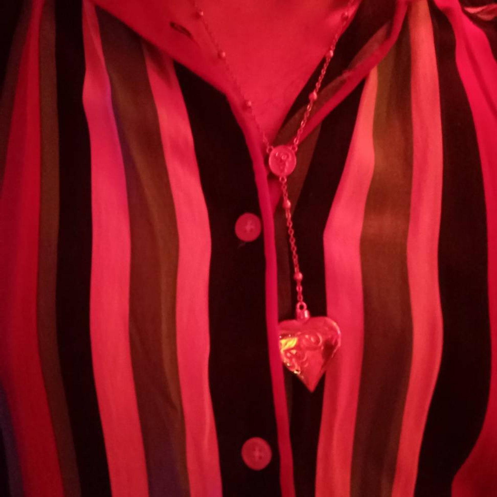 Lana Del Rey Heart Necklace 18K Gold Plated Over Solid Bronze Etsy