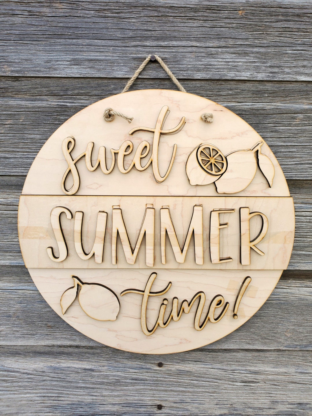 DIY 3D Layered Sweet Summer Time Door Hanger Craft Kit Front Door Decor