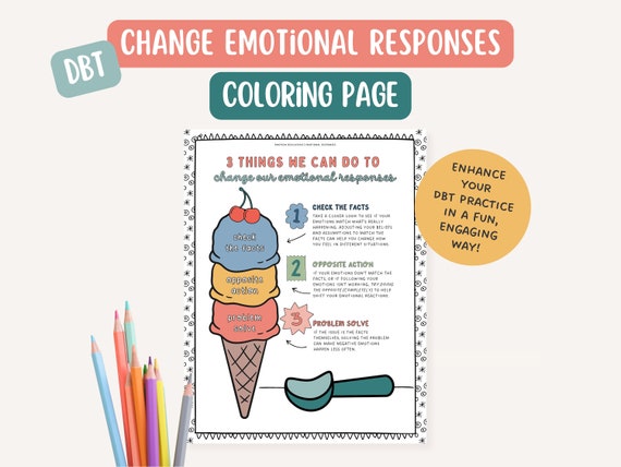 DBT Skills Coloring Page, therapist office, mental health coloring page, BPD, mindfulness, therapy tools