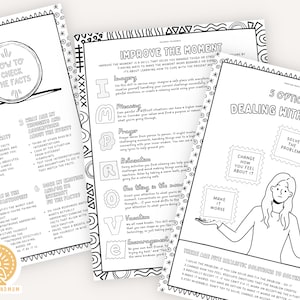 DBT Skills Coloring Book Dialectical Behavior Therapy Worksheet Bundle ...