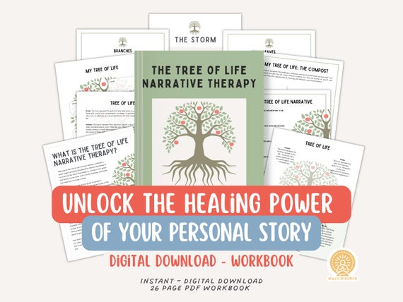 Tree of Life Narrative Therapy Workbook | Digital Download Guided Journal for Self-Discovery, Personal Growth & Emotional Healing