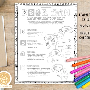 DBT Skills Coloring Book Dialectical Behavior Therapy Worksheet Bundle ...