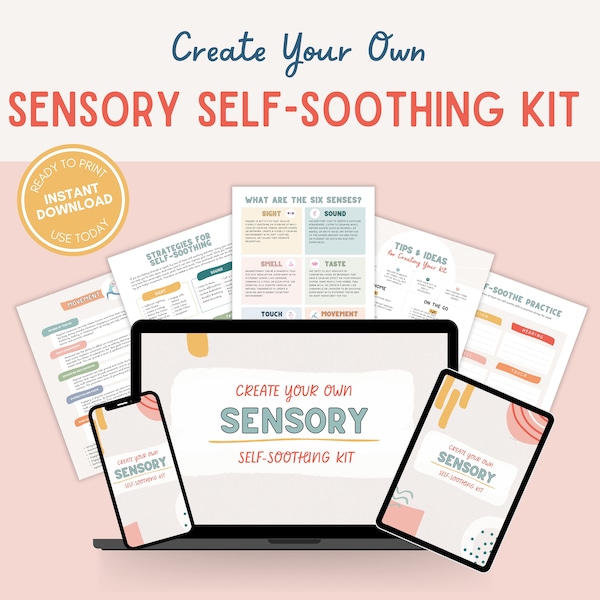 DIY Sensory Self-Soothing Kit Emotional Regulation Calming Activities Stress Relief Tools for Anxiety Six Senses