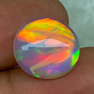 4.30cts - Natural Opal Cabochon, Blazing Fire Ethiopian Welo Opal, Fire Opal, Opal for Jewelry Making, Bright Opal |EPO-825|14.4*13.3*5.2mm