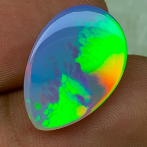 7cts - Natural Opal, Ethiopian Welo Opal, Aurora Opal, Fire Opal, Opal for Jewelry Making, Bright Natural Opal |EPO-923|18.9*12.8*5.5mm