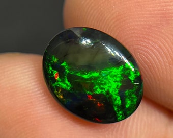 3.5 Cts Black Ethiopian Welo Opal with Stunning Texture and Flashy Fire in Best Price | Loose Welo Black Opal | EPO-125