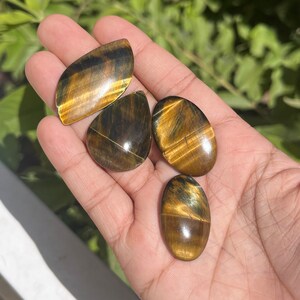 4 Pcs Lot of Multi Tiger&#39;s Eye Gemstone Loose Cabochon Top Quality Stone for Jewelry Making | SS-24