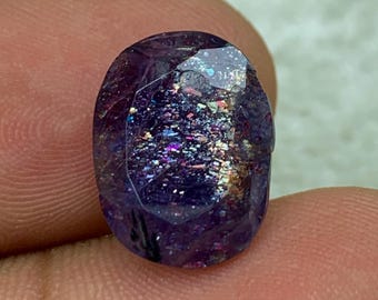 4.55ct Bloodshot Iolite Sunstone, Confetti Iolite Sunstone, Top Quality Iolite Sunstone, Sparkling Glittery Sunstone |ST-34|14*10.7*4.9mm