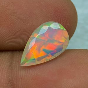 2.30cts_ Natural Opal, Fire Opal, Ethiopian Welo Opal, Loose Welo Opal, Opal for Jewelry Making, Bright Fire Opal |EPO-1256|13.6*8.4*5mm