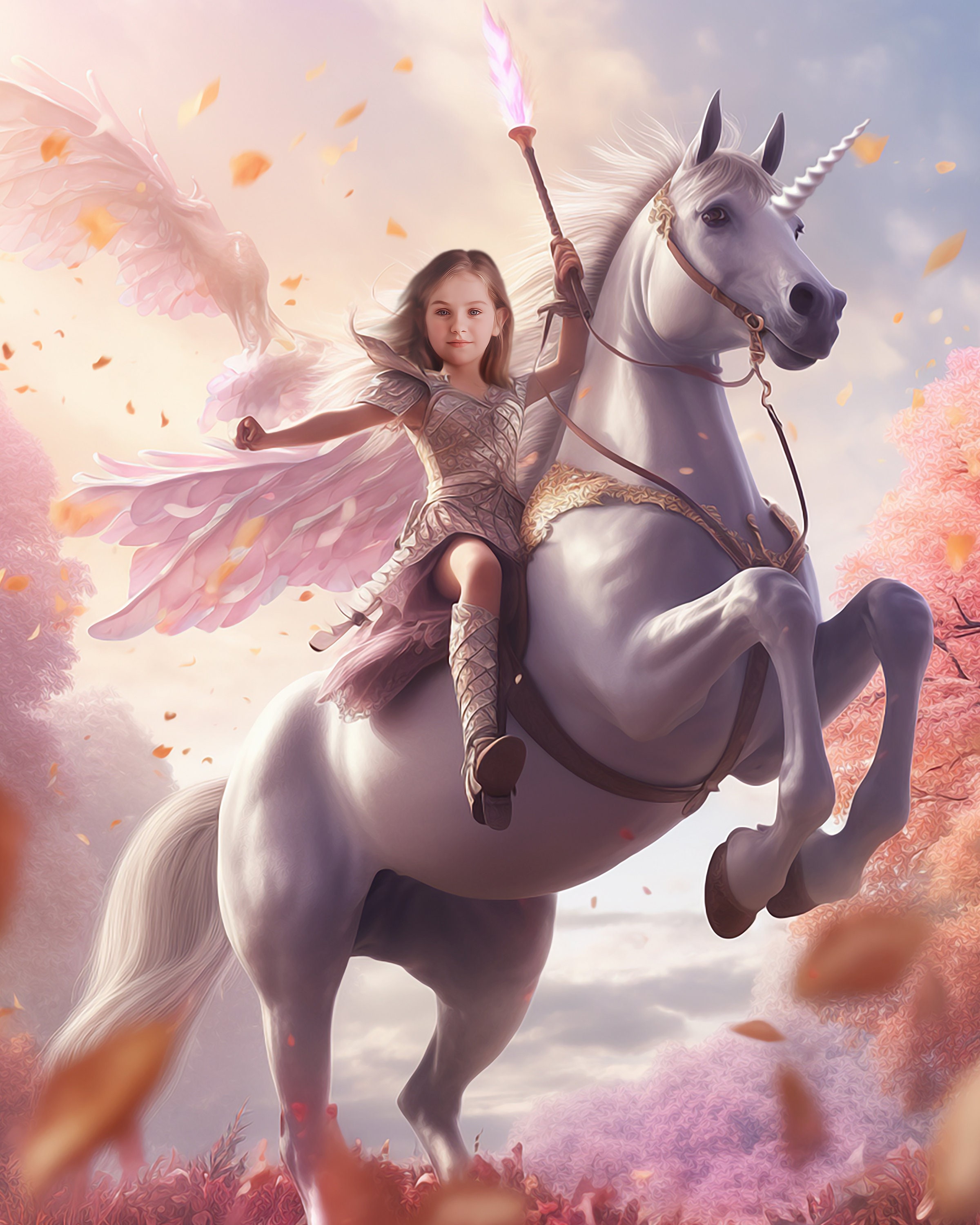 Princess Riding a Unicorn - Get Your Own Princess Portrait From Your ...