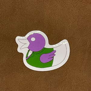 Pegatinas de pato de goma con bandera del orgullo