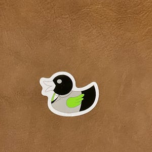 Stickers met vlag van rubberen eend