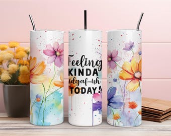 IDGAF bloemensublimatieontwerp: digitale png-download