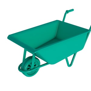 Plik stl taczki / plik stl do druku dla drukarek 3D, plik stl dekoracji domu, plik stl wózka na kółkach