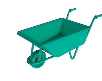 Wheelbarrow  stl file / printable stl file for 3d printers, home decoration stl, wheel cart  stl file