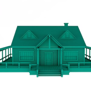 Western House stl file / printable stl file for 3d printers, home decoration stl, house buildin stl