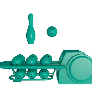 Bowling Set stl file / printable stl file for 3d printers, home decoration stl,bowling ball stl file