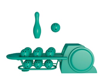 Bowling Set stl file / printable stl file for 3d printers, home decoration stl,bowling ball stl file