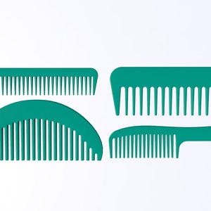 Wide tooth hair comb stl file / printable stl file for 3d printers, comp  stl , Hair comb plastic type printer file
