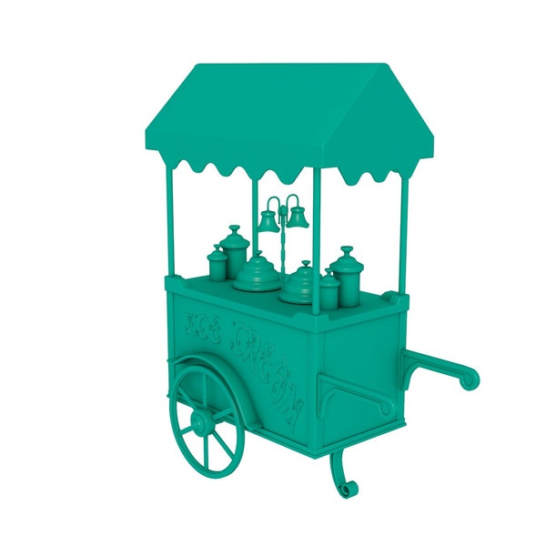 Ice Cream Cart stl file / printable stl file for 3d printers, home decoration stl,cart toy stl